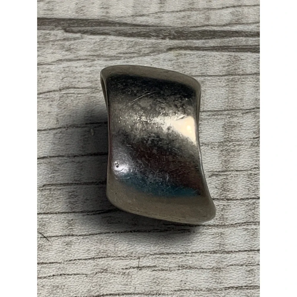 Vtg Nine West Mens Chunky Sterling Silver Dome Wide Band Cigar Ring Sz 8.5
